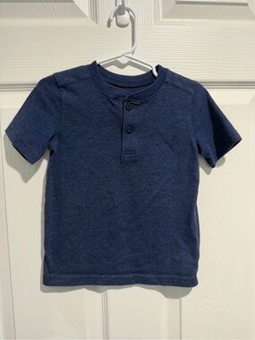 jumping beans Navy Blue Short Sleeve Henley Tee